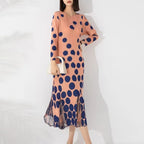 Long Dresses Womens Dresses Folding Dress Spring and Autumn Women's new High-end Design with Relaxed Temperament and Long Skirt