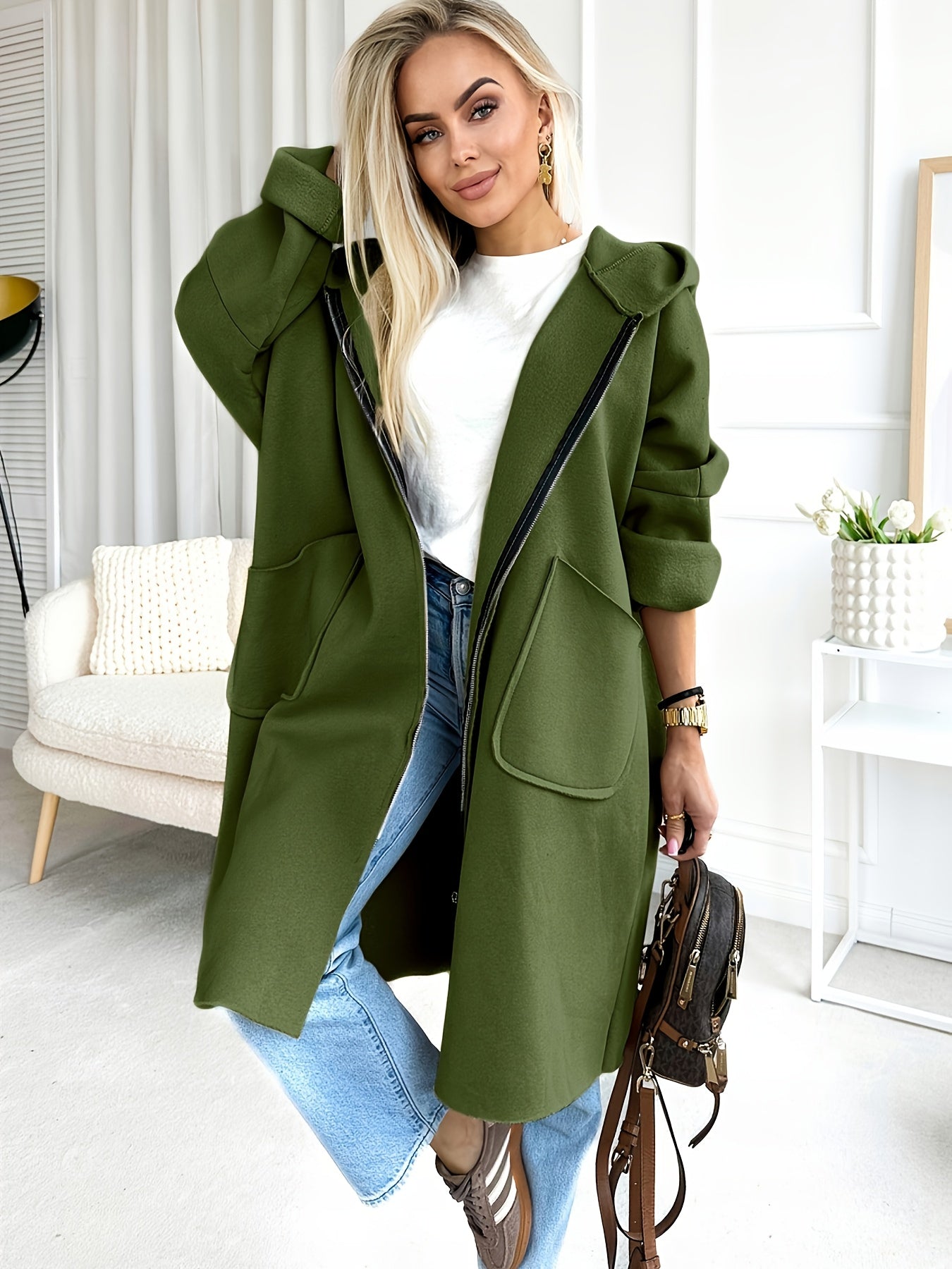 Plus Size - Plus Size - Women'S Plus Size Hooded Coat